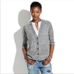 Madewell Sandstitch Linen Cardigan